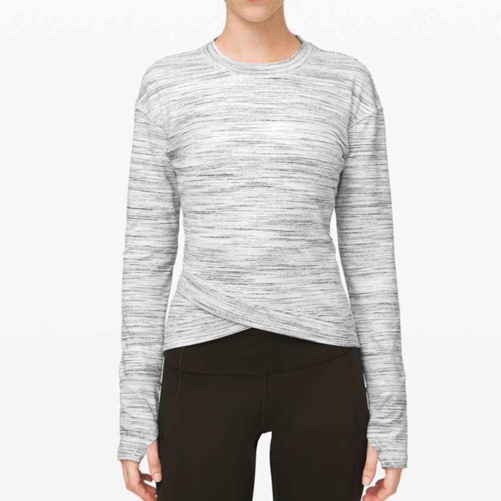 Lululemon Close to Crossing Long Sleeve *Rulu Space Dye Camo White Size XS